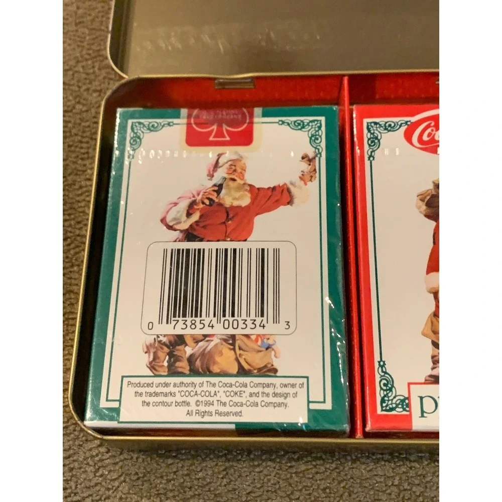 Collectible Coca-Cola Nostalgia Playing Cards with Tin Dual Deck (TD)